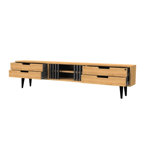 Szafka RTV-85 Drewno Lite Dąb Loft Lakier Rozmiary od 100 cm do 200 cm PREMIUM